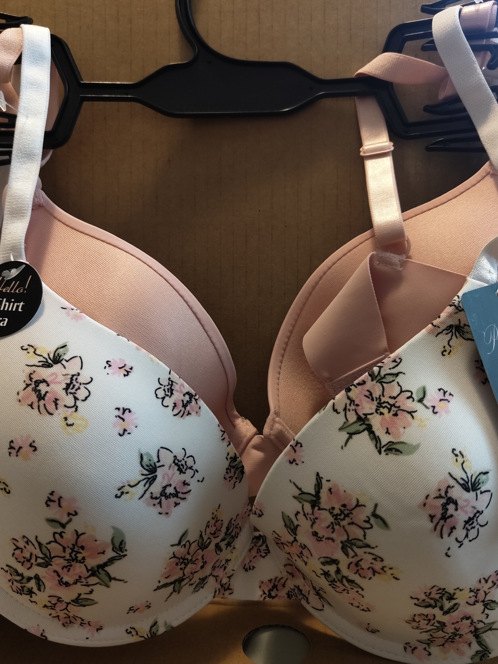 Valentina Pink & White Floral Padded Bra